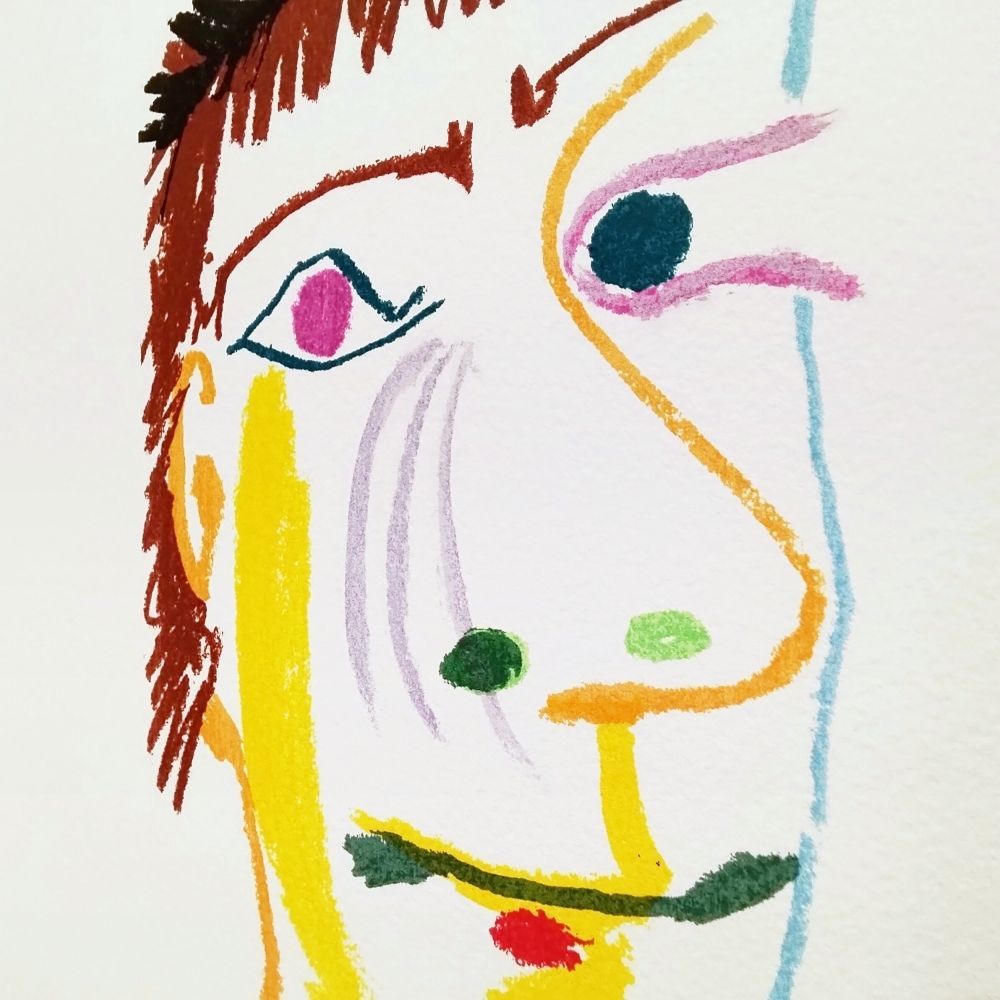 パブロ・ピカソ　幸せの味　1970年　リトグラフ　限定666部　版画　額付　真作 パブロ・ピカソ 幸せの味 1970年 リトグラフ 限定666部 版画 希少 額付