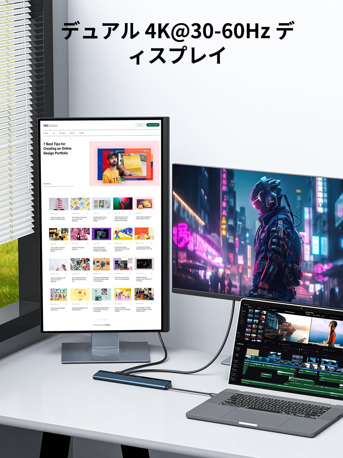 ドッキングステーション hdmi 2つ 4k NewQ 12 in 1 TypeC ハブ ラップトップ ドッキングステーション HDMI 4k 60Hz-30Hz 4 USB-A USB-C オーディオ イーサネット SD TF リーダー PD in