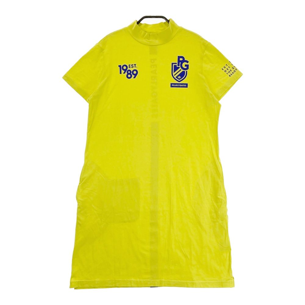 サイズ 1 PEARLY GATES パーリーゲイツ ハイネック 半袖ワンピース イエロー系 240101542177 ゴルフウェア レディース ストスト