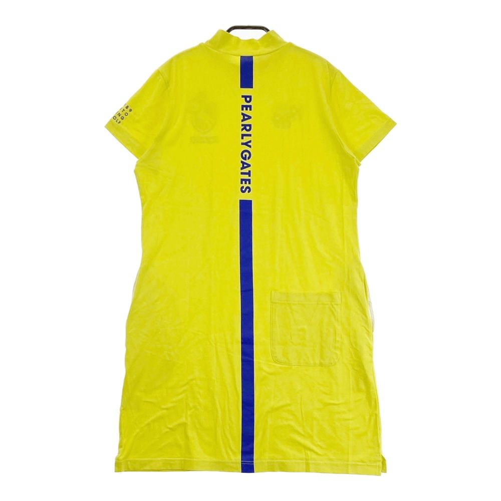 サイズ 1 PEARLY GATES パーリーゲイツ ハイネック 半袖ワンピース イエロー系 240101542177 ゴルフウェア レディース ストスト