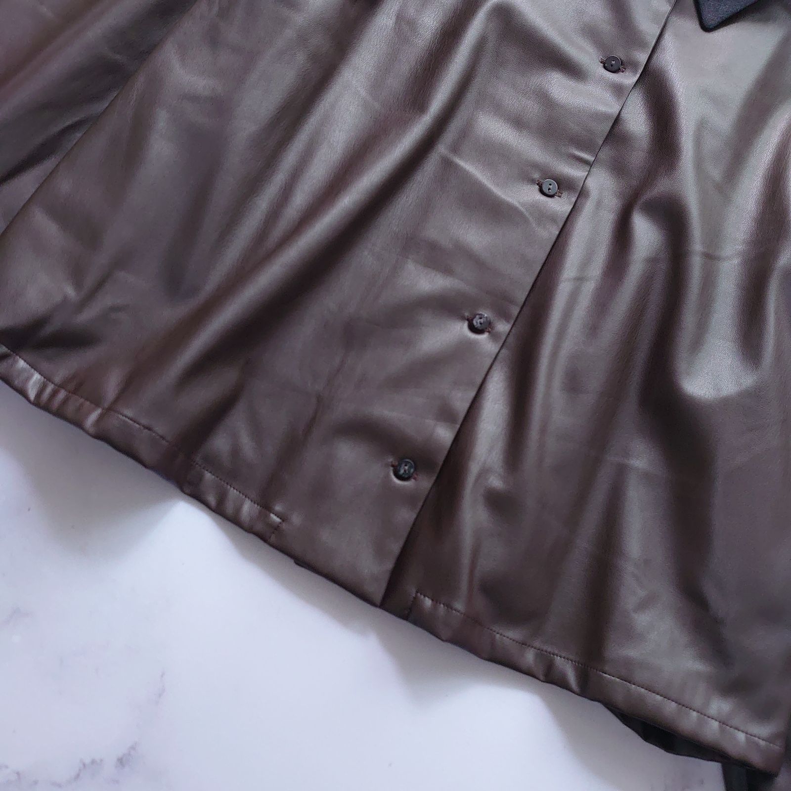 2023 ミズイロインド イミテーションレザージャケット トップス