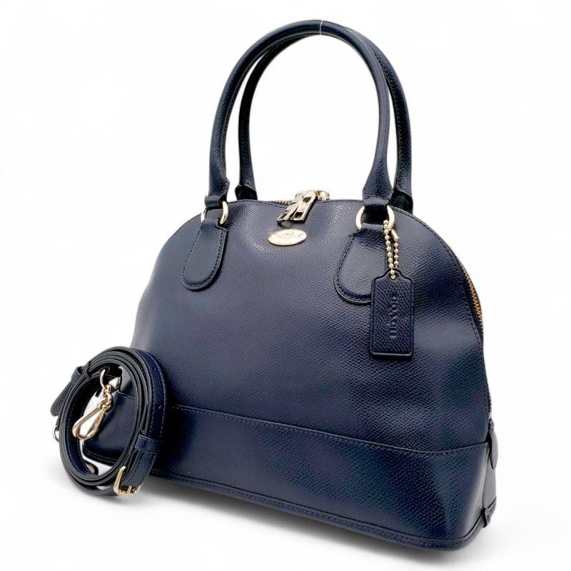 COACH コーチ ショルダーバッグ ハンドバッグ 2way ドーム型 PVCレザー 