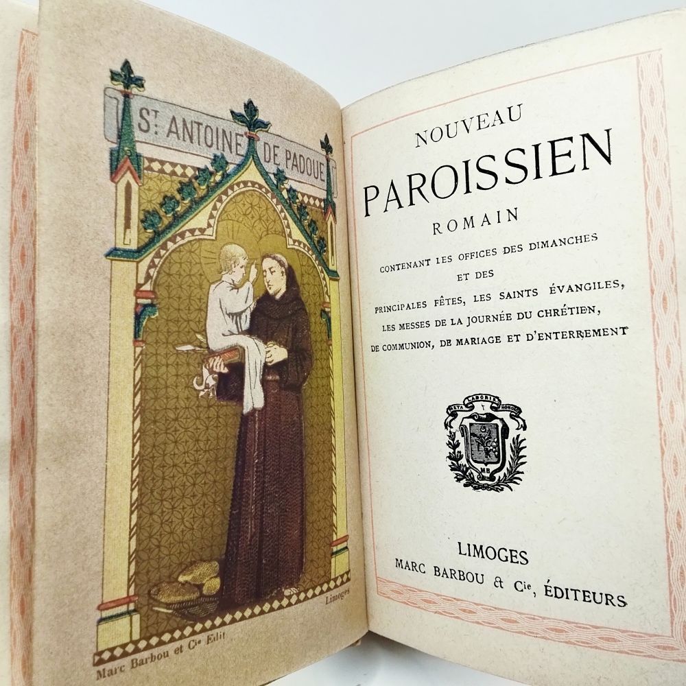 祈祷書　セルロイド製　フランス　アンティーク　19世紀　カラー挿画入　ミセル 祈祷書 セルロイド製 フランス アンティーク 19世紀 カラー挿画入
