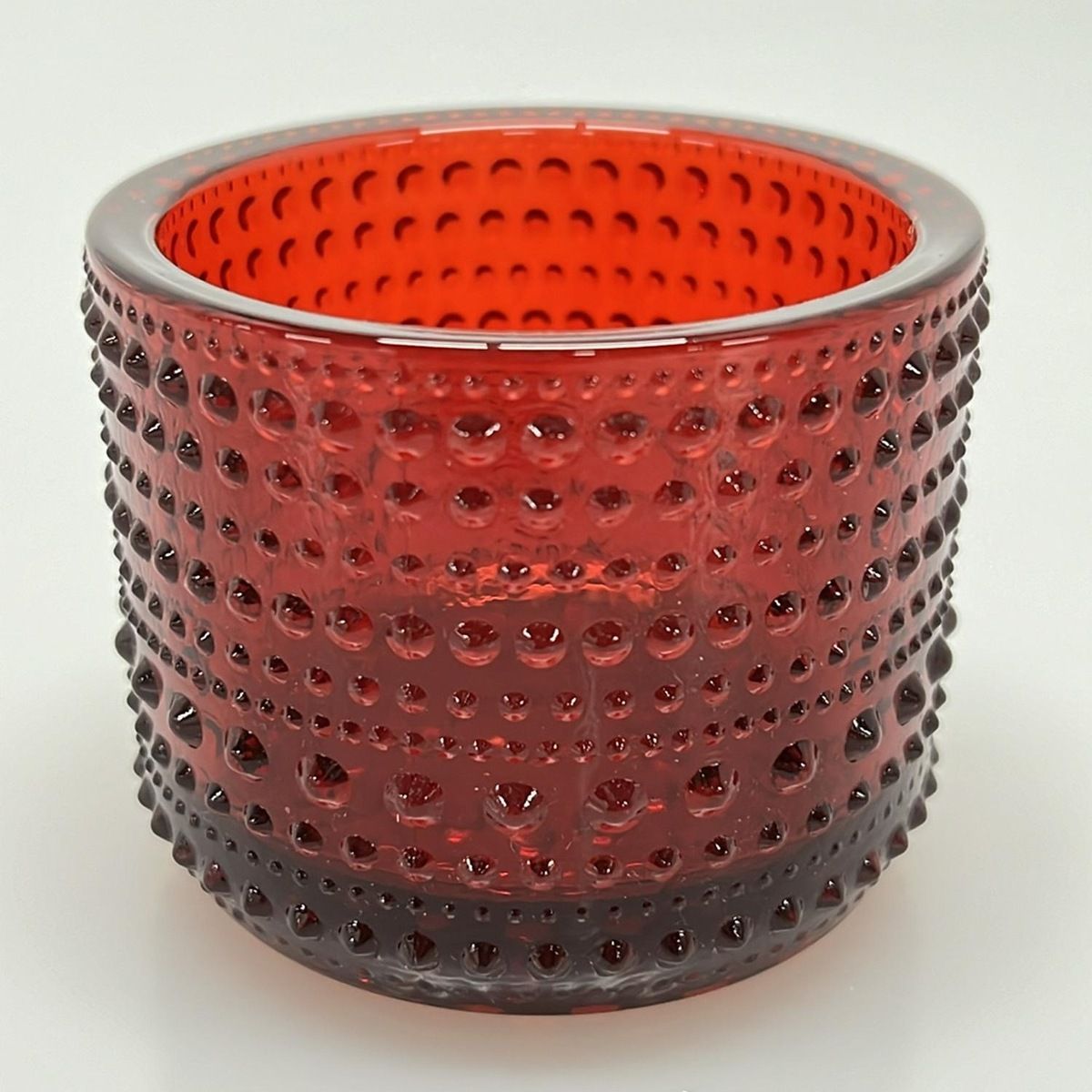 4856 激レア　レッドガーネット　イッタラ　キャンドルホルダー tris iittala(イッタラ) 小物美品 - レッド キャンドルホルダー - メルカリ