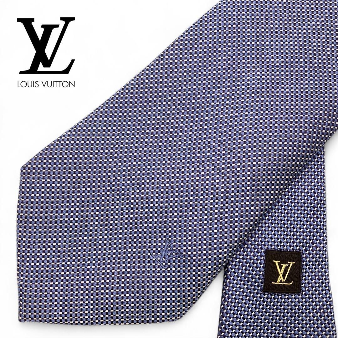 ⭐️箱付⭐️LOUIS VUITTON ルイヴィトン ネクタイ ブルー シルク