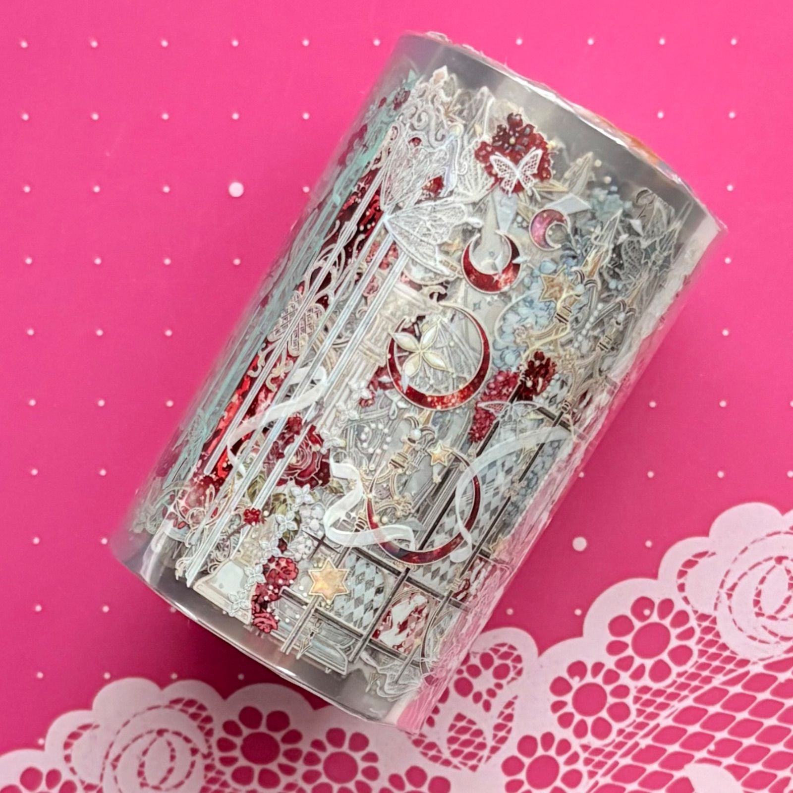 贝壳光 7cm×10m 芳菲漫舞 海外マスキングテープ 贝壳光 7cm×10m