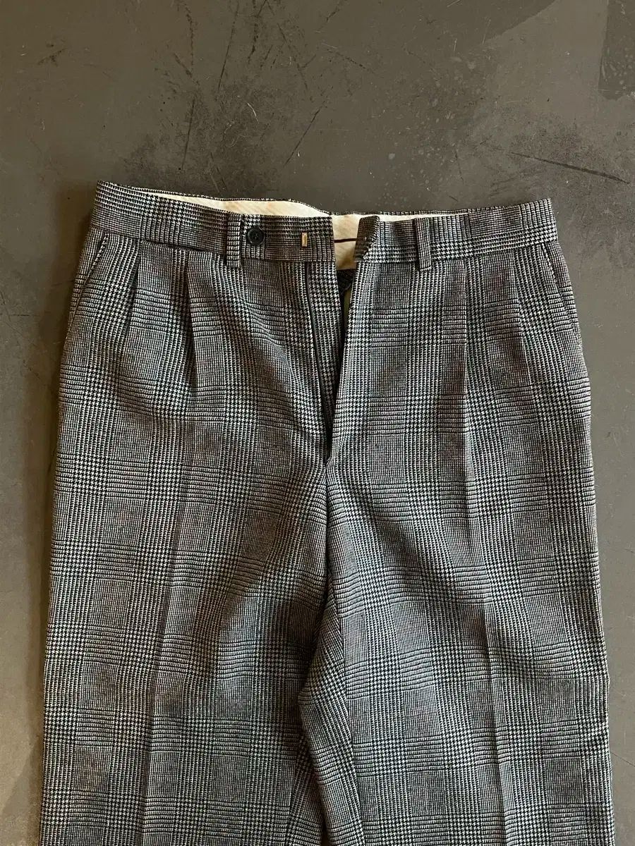 ヴィンテージ CHECK パータン ウールパンツ 30-31