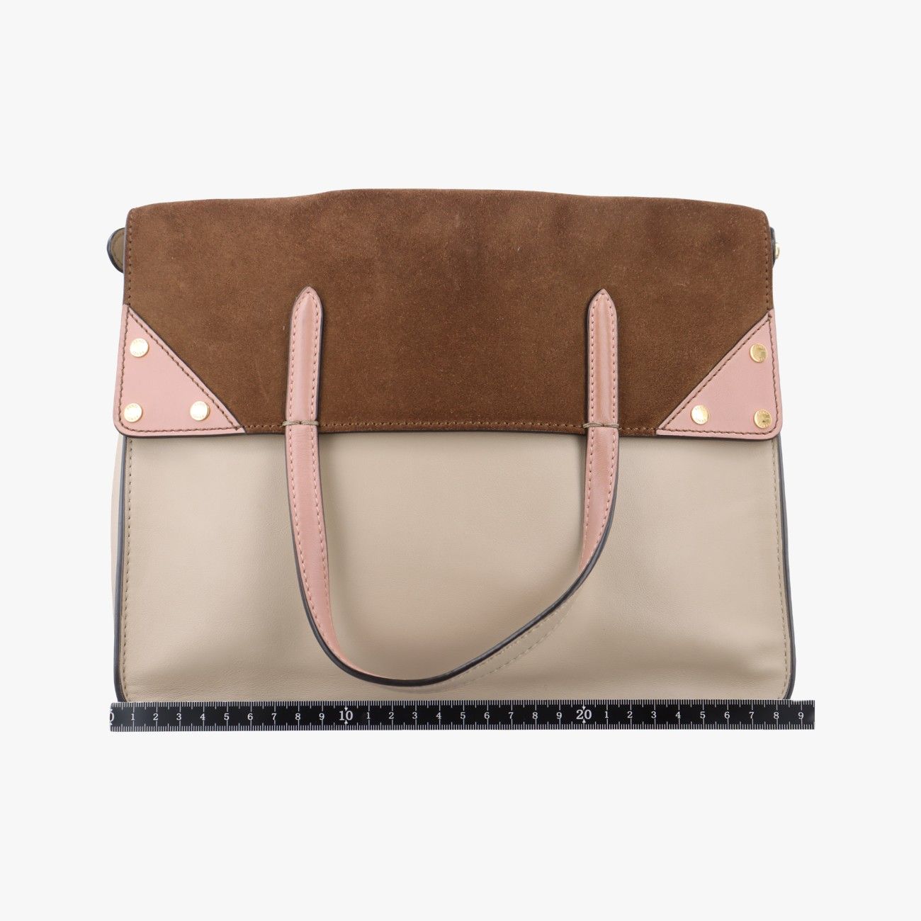 フェンディFendiフリップ ベージュ×ピンク×ブラウン レザー 8BT303 8BT303-A6CG-208-10429