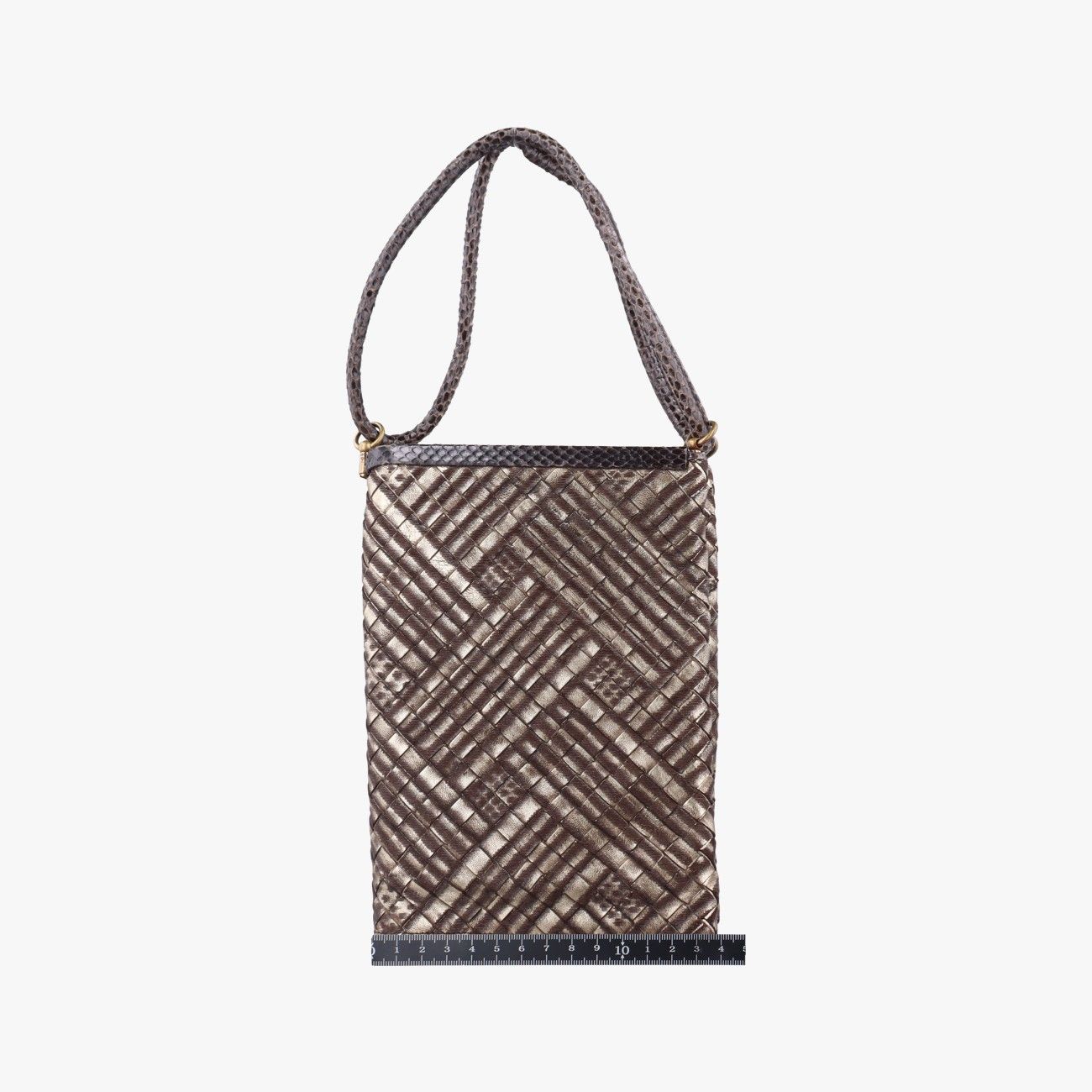 ボッテガヴェネタBottega Venetaイントレチャート マルチ ヘビ革×キャンバス 183269 VEGE1 2083 EPEV 2007 3753 A