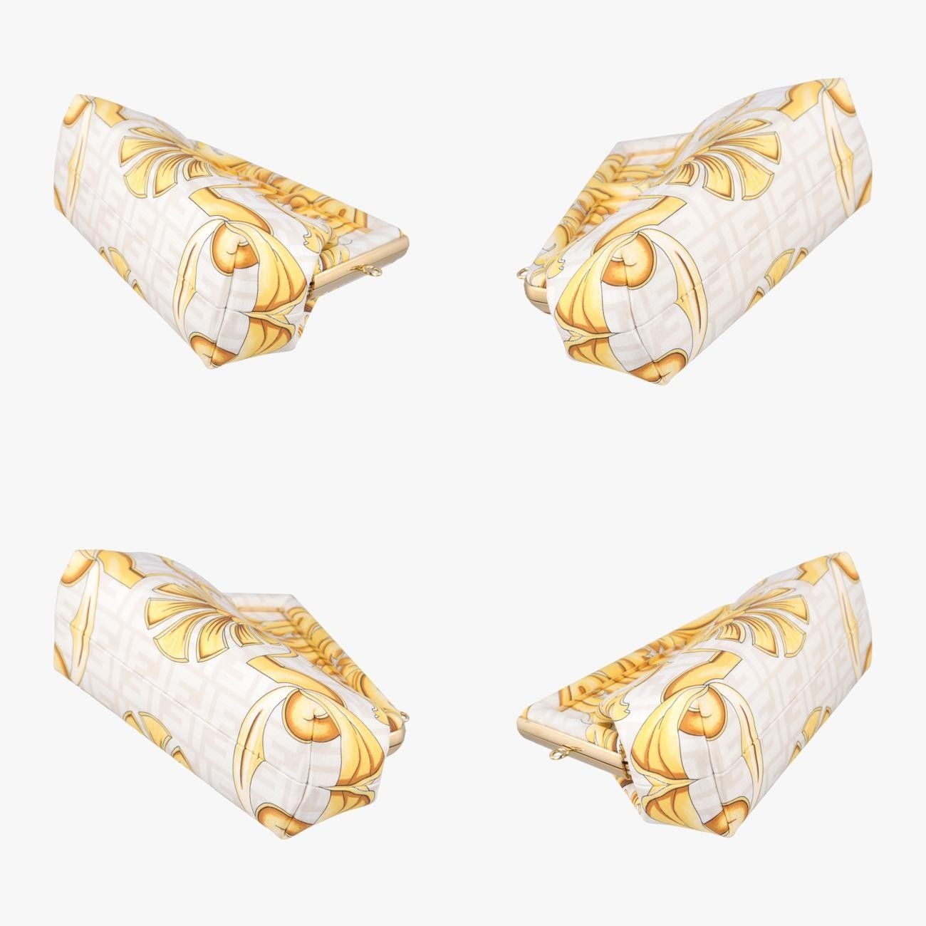 フェンディFendiファースト スモールホワイト×イエローキャンバス8BP1298BP129-AJQC-228-10429 DECORATOM_COM_BR