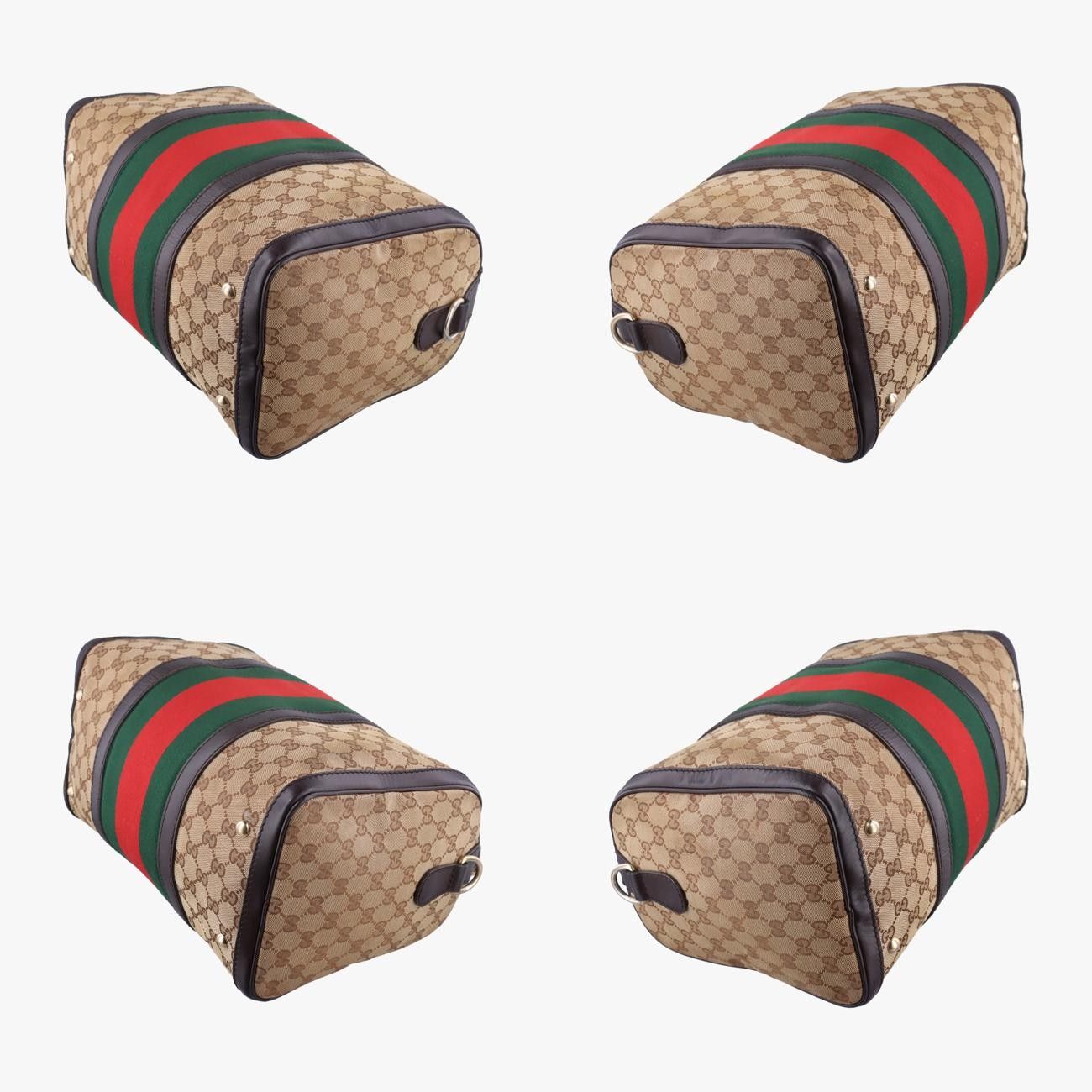 グッチGucciシェリーライン ブラウン×ベージュ×レッド×グリーン キャンバス×レザー 247205 G7552633 DECORATOM_COM_BR