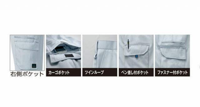 種類44：086アイアンブルー/M AZ-60521 アイトス カーゴパンツ