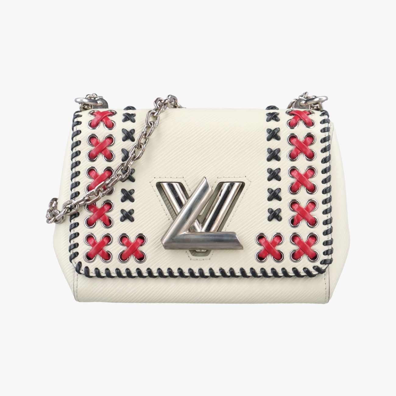 ルイヴィトンLouis VuittonツイストPM ホワイト×レッド×ブラック エピ M42777 FL2196