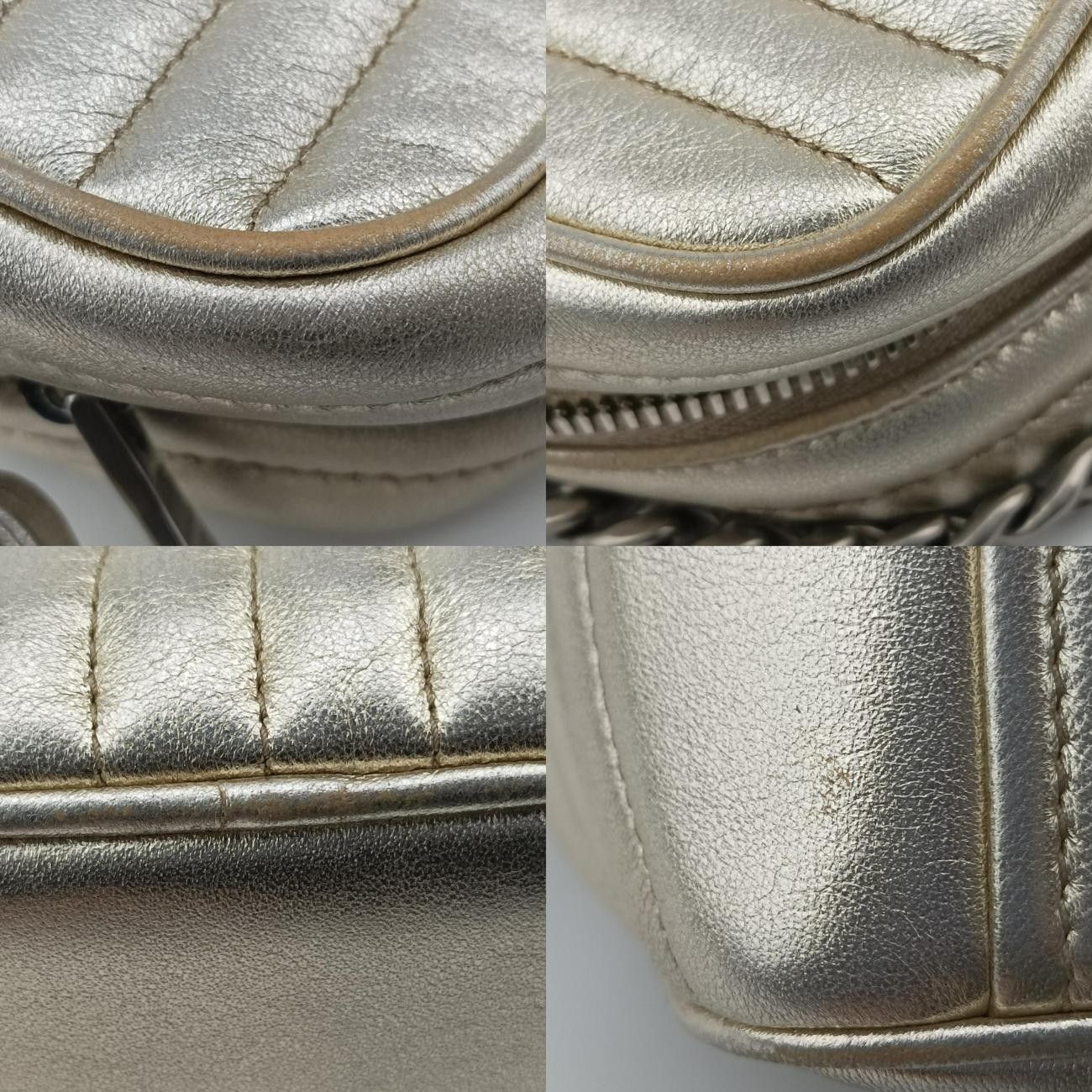 プラダPradaダイアグラムゴールドレザー1BH08431 O