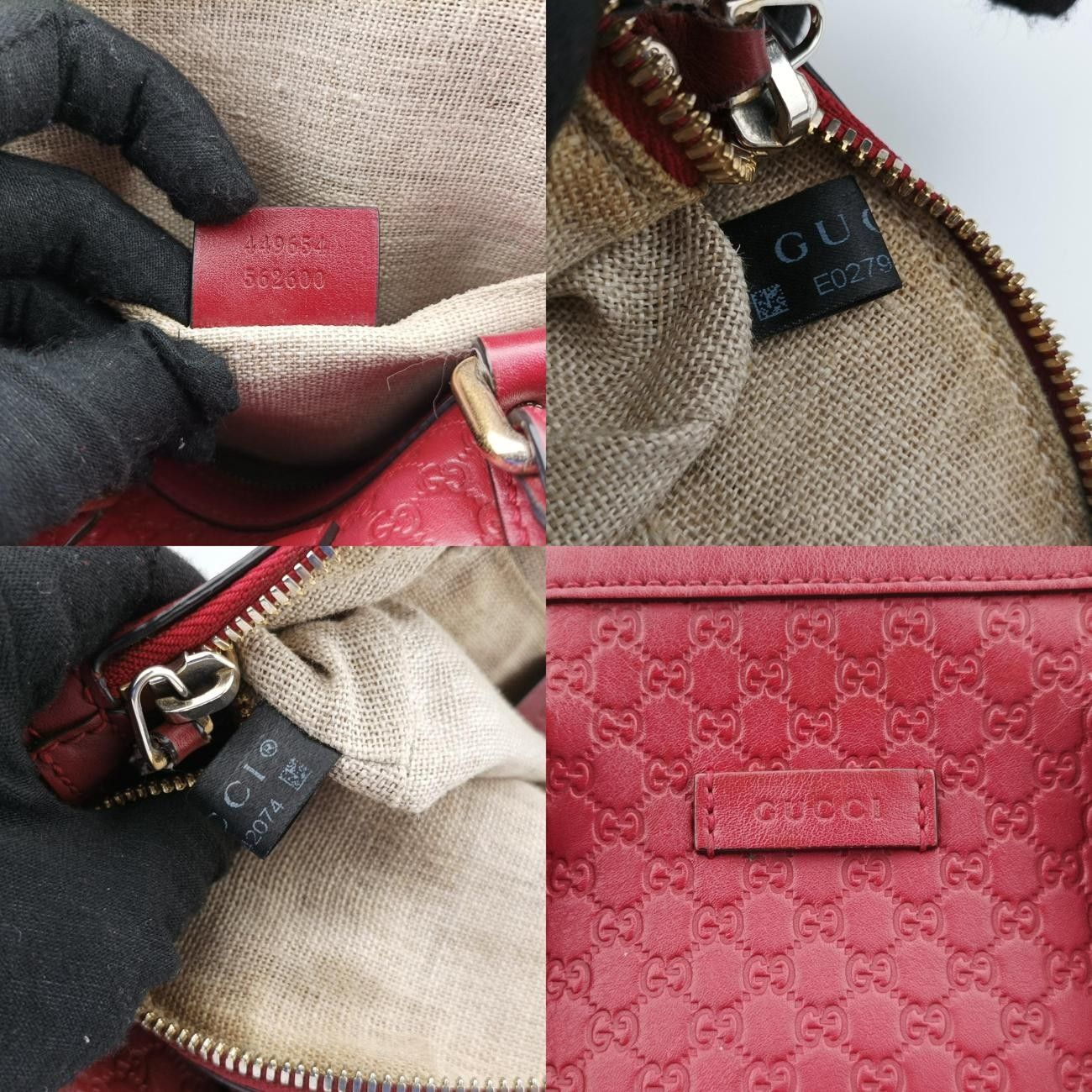 グッチGucciマイクログッチシマ レッド レザー 449654 E027942074 DECORATOM_COM_BR