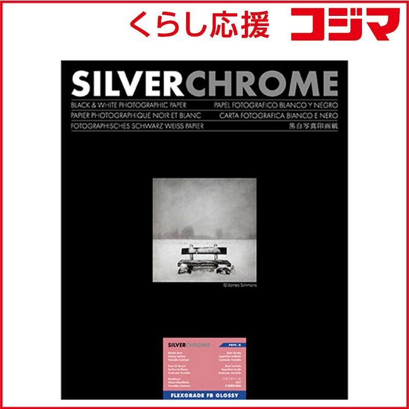 【 新品 未開封 】 中外写真薬品 SILVERCHROME FLEXGRADE FB Glossy シルバークローム フレックスグレード 10x12インチ 25枚入［四切 /25枚 /無光沢］ 433525 未使用 送料無料
