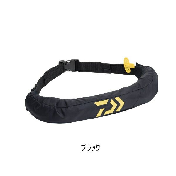 25年 新商品 ダイワ インフレータブルアラートライフジャケット ウエストタイプ自動 手動膨張式 DF 2724 JM ブラック フリーサイズ