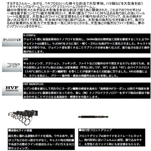 25年 新商品 ダイワ バトルゲーム XFG エクストリームフカセゲーム 6-33 仕舞寸法 128 cm