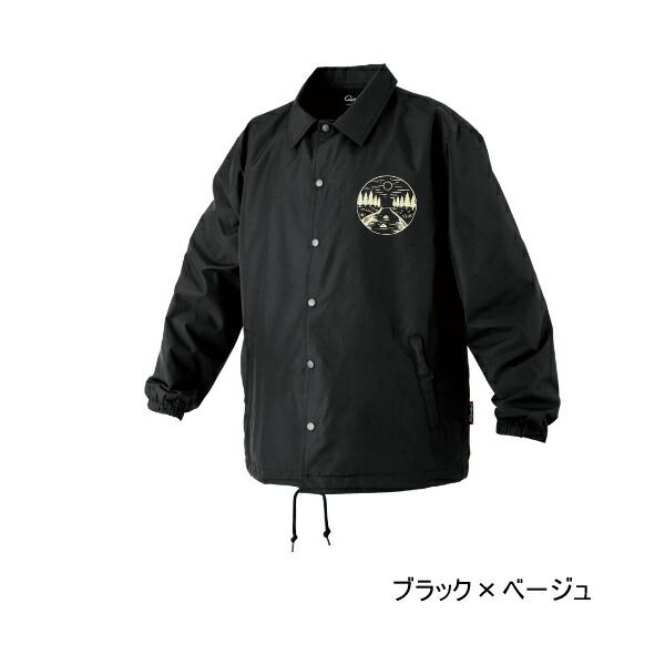 25年10月新商品 がまかつ コーチジャケット GM-3793 ブラック×ベージュ M-Lサイズ