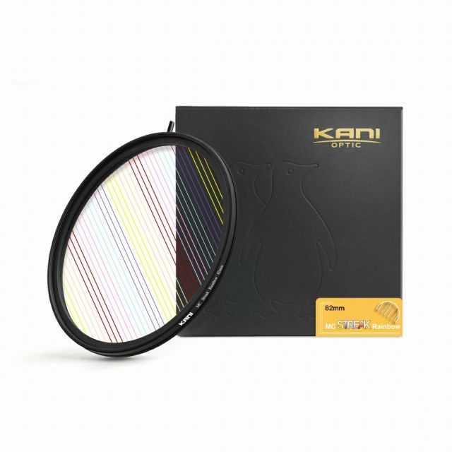 KANI ストリークレインボー 82mm レンズフィルター 斜光フィルター アナモルフィックレンズ 夜景 イルミネーション シネマ 丸枠