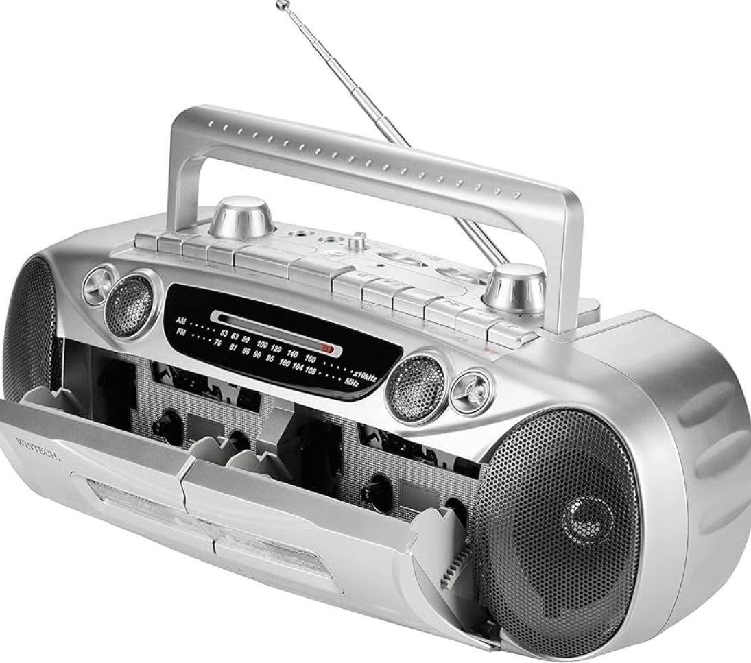 I345 🌈 未使用品！ WINTECH ダブルラジカセ [ワイドFM対応] WCT-2