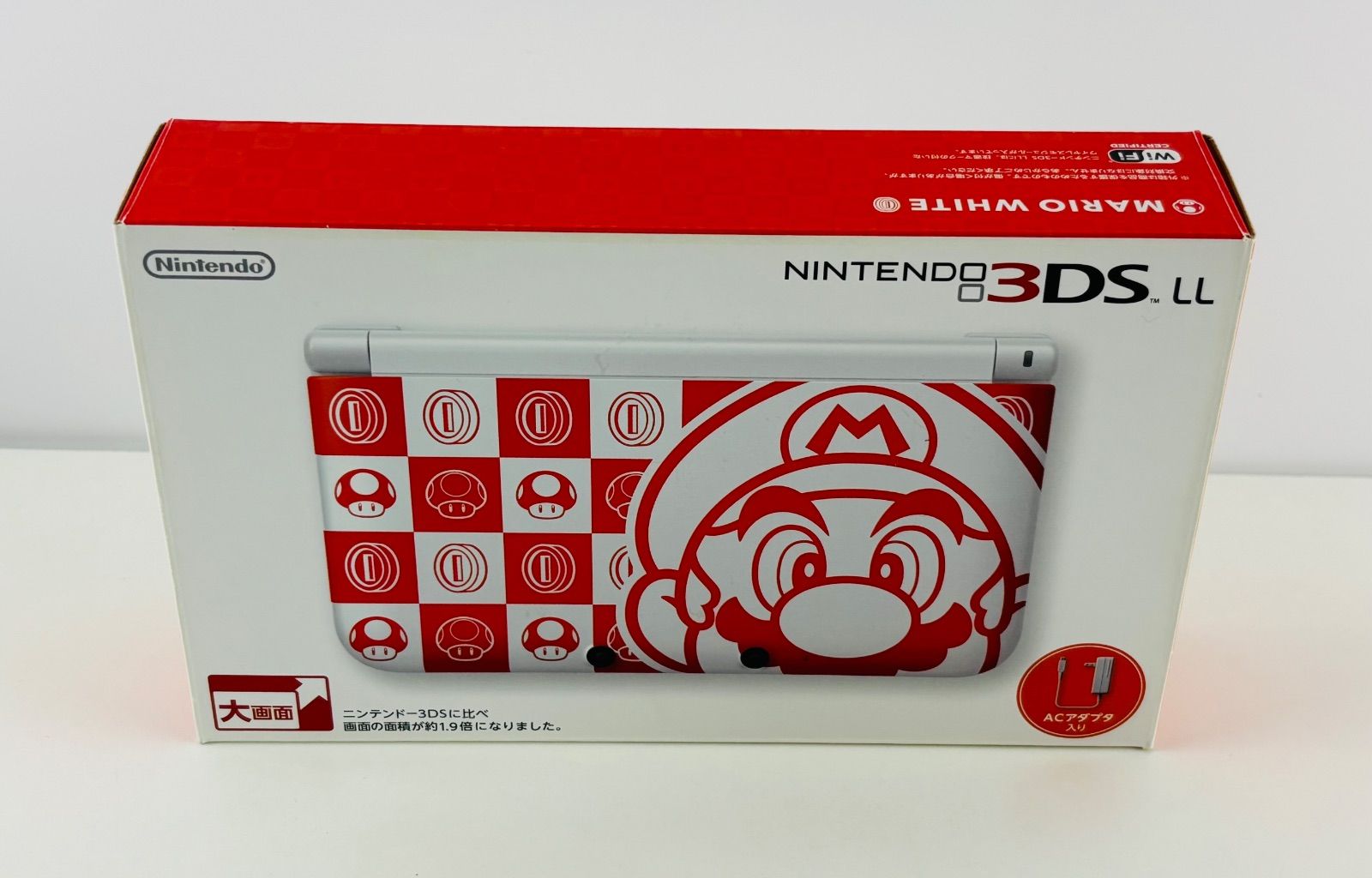 ニンテンドー 3DSLL マリオホワイト 本体 MARIO WHITE 品