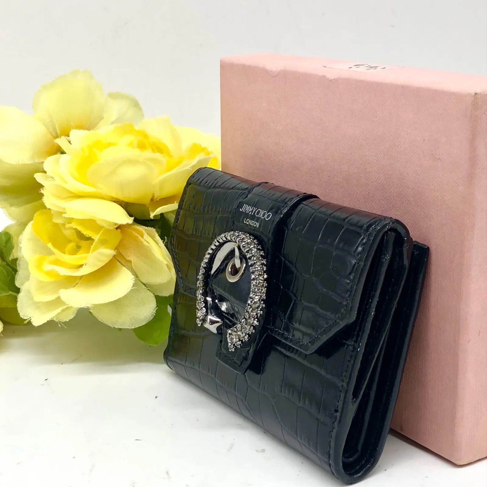 極美品 セリーヌ 馬車金具 トライアングルケース マカダム タッセル