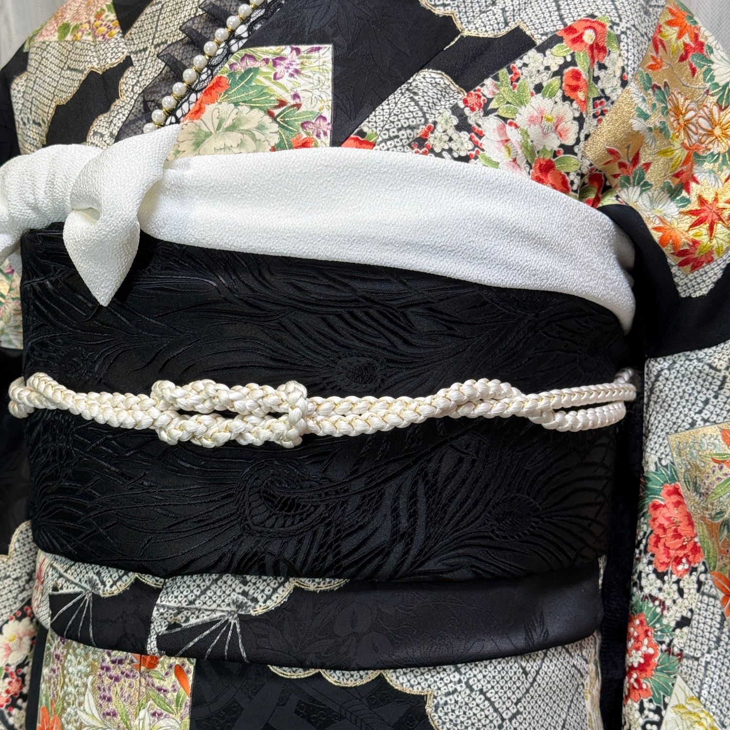 モノトーン 黒の袋帯