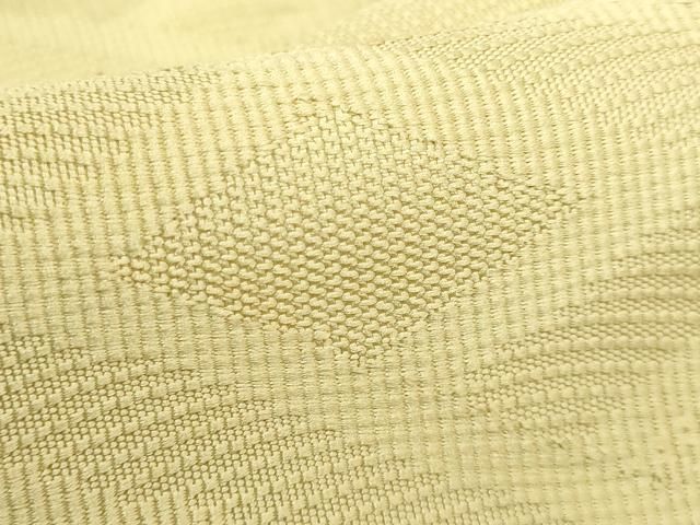 平和屋本店□最高級 人間国宝 北村武資 繧繝織 組井筒 六通柄袋帯 卵色