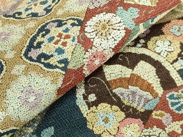 袋帯 吉祥花蝶文