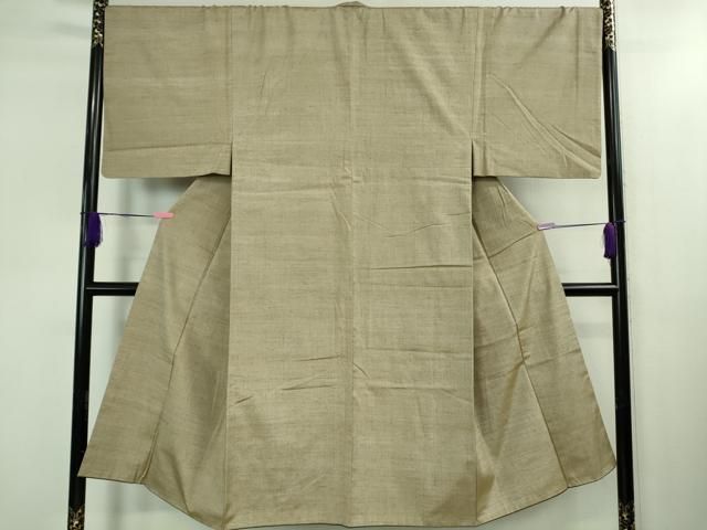 平和屋本店□極上 男性 紬・長襦袢(袷)セット 枯色地 逸品 DZAB1581kh5