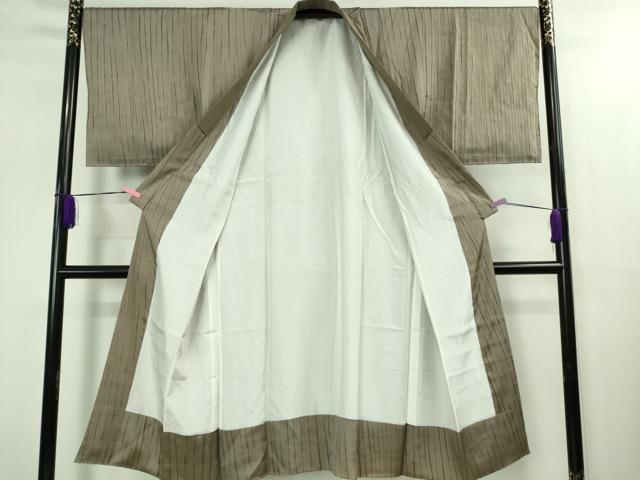 平和屋本店■極上　男性　紬・長襦袢(袷)セット　枯色地　逸品　DZAB1581kh5 平和屋本店□極上 男性 紬・長襦袢(袷)セット 枯色地 逸品 DZAB1581kh5