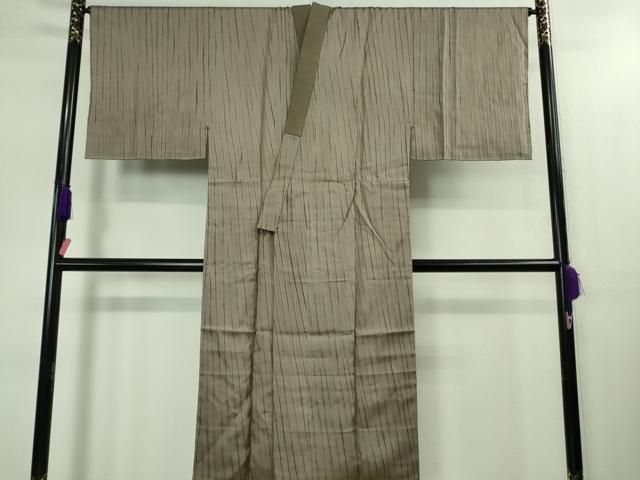 平和屋本店□極上 男性 紬・長襦袢(袷)セット 枯色地 逸品 DZAB1581kh5