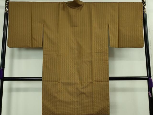 平和屋本店 上 山下八百子 本場黄八丈 市松綾織 紬 道中着 ロング丈 DZAB1583kh5