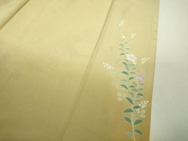 平和屋本店□極上 十日町友禅作家 阿部佳雪 訪問着 枝花文 暈し染め 砥