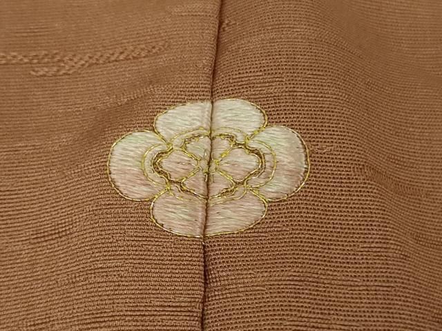 平和屋本店■極上　創業460年・千總　訪問着　刺繍　手描き　松竹梅　土器色地　金彩　逸品　DZAB1634kh5 平和屋本店□極上 創業460年・千總 訪問着 刺繍 手描き 松竹梅 土器色