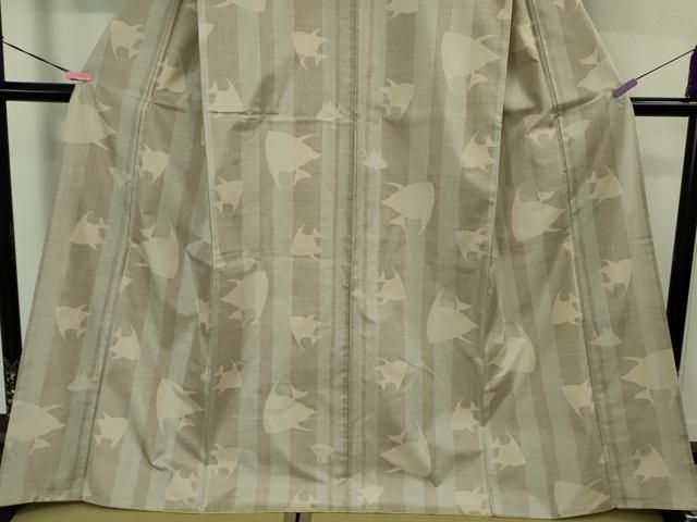 平和屋本店□極上 本場大島紬 白大島 7マルキ エンゼルフィッシュ 逸品