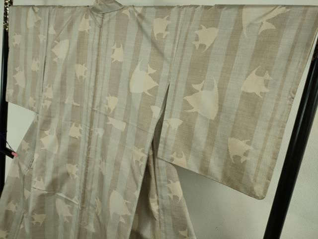 平和屋本店□極上 本場大島紬 白大島 7マルキ エンゼルフィッシュ 逸品
