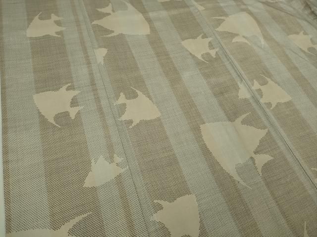 平和屋本店□極上 本場大島紬 白大島 7マルキ エンゼルフィッシュ 逸品