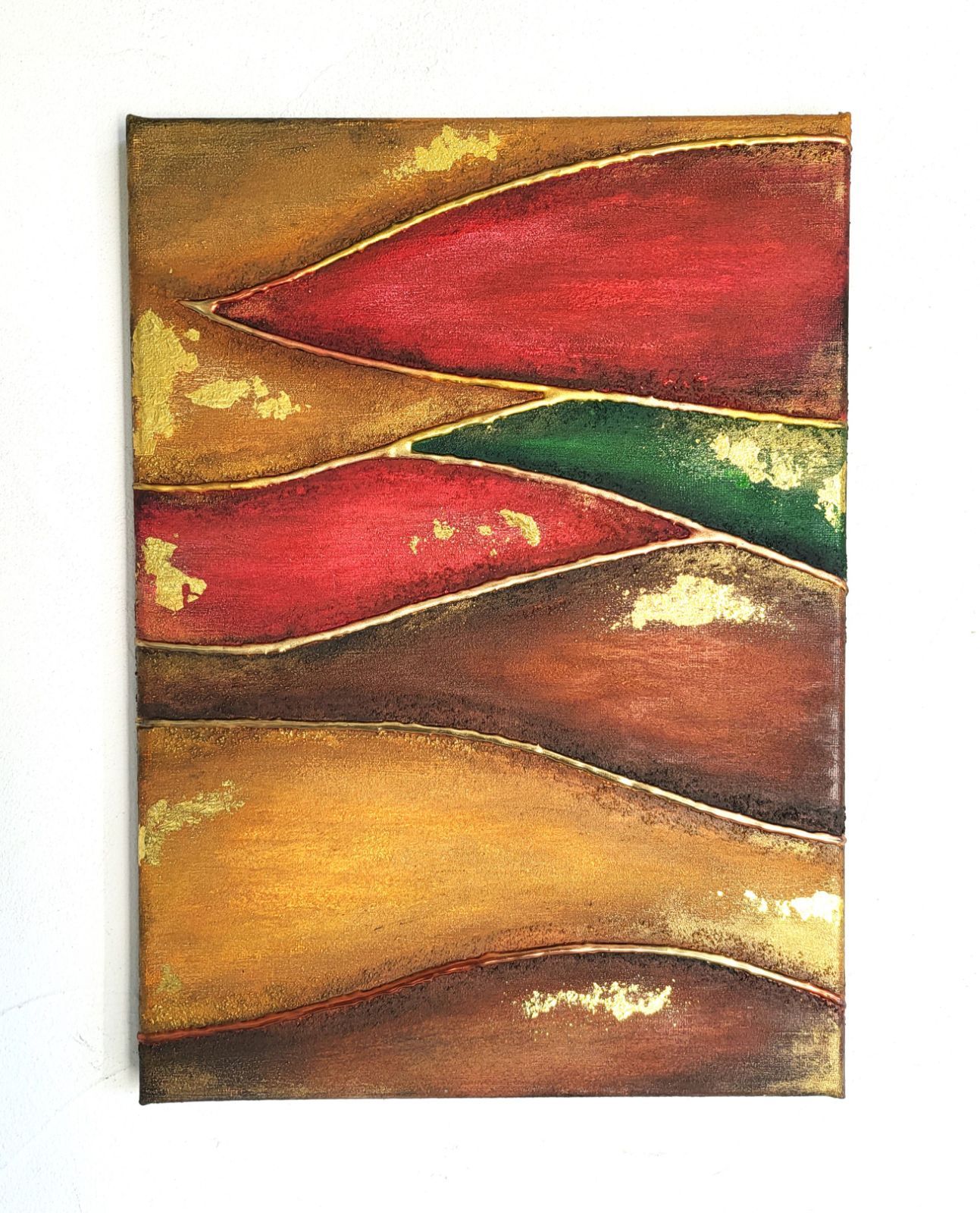 カルテット- 抽象画 24×33㎝ キャンバス F4号 原画のみ 一点物