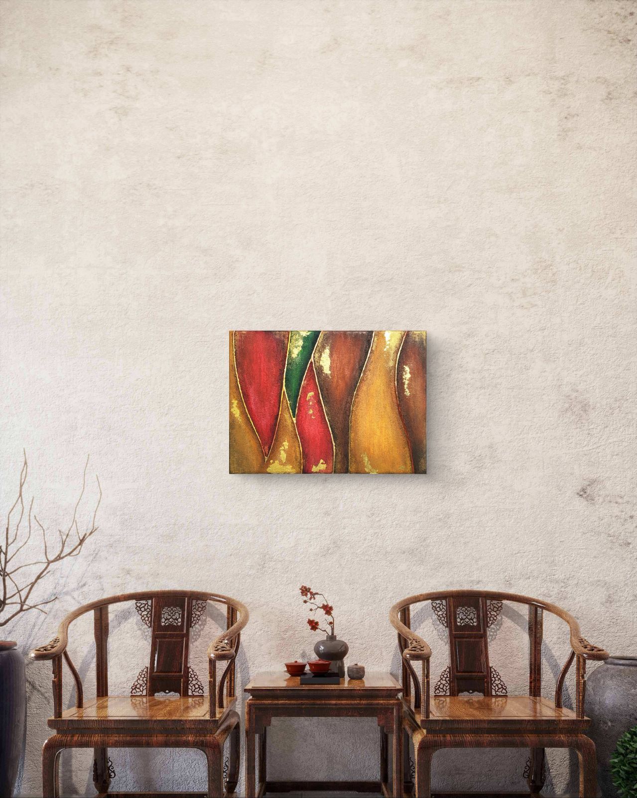 カルテット - 抽象画 24×33㎝ キャンバス F4号 原画1点のみ モダン画 カルテット- 抽象画 24×33㎝ キャンバス F4号 原画のみ 一点物