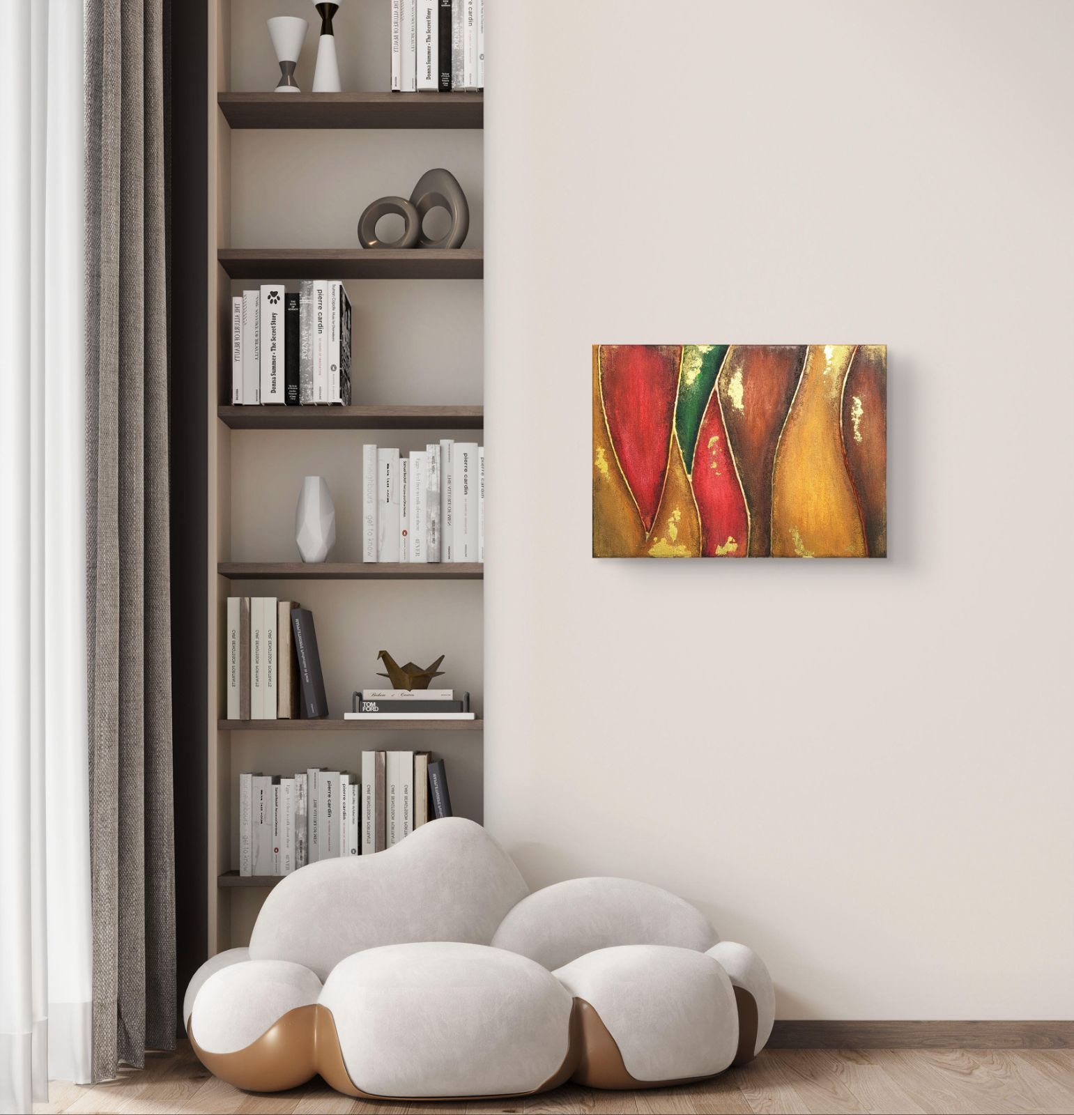 カルテット- 抽象画 24×33㎝ キャンバス F4号 原画のみ 一点物