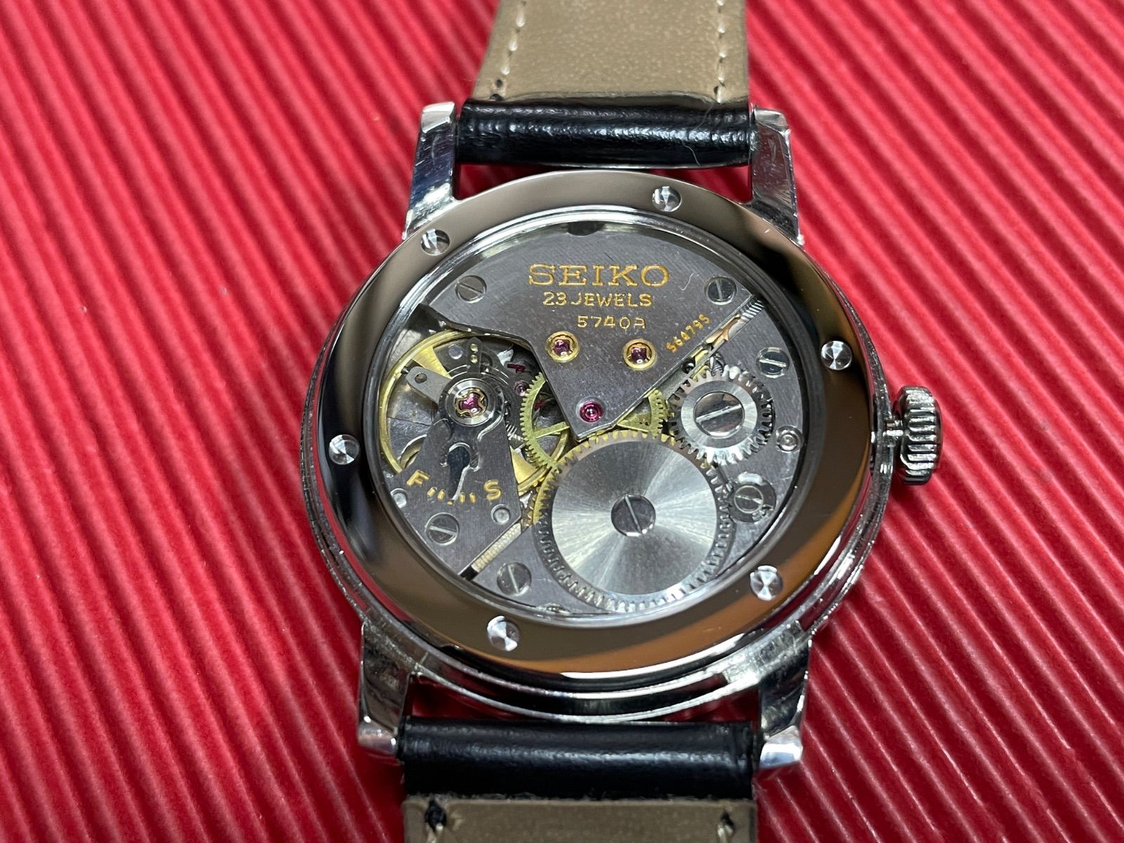 セイコー ロードマーベル 0010 シースルーバック 丸溝タイプ スケルトン 裏蓋 SEIKO