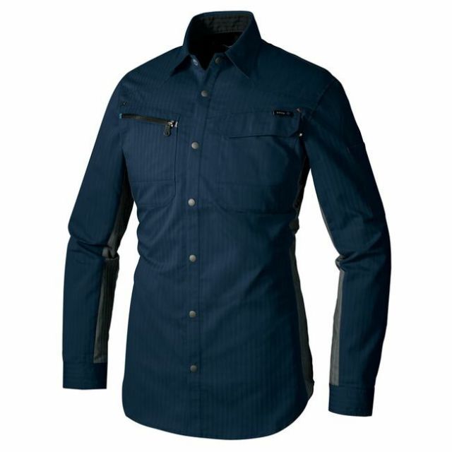 種類16：008ネイビー/6L(+2200円） AZ-30635 アイトス 長袖シャツ