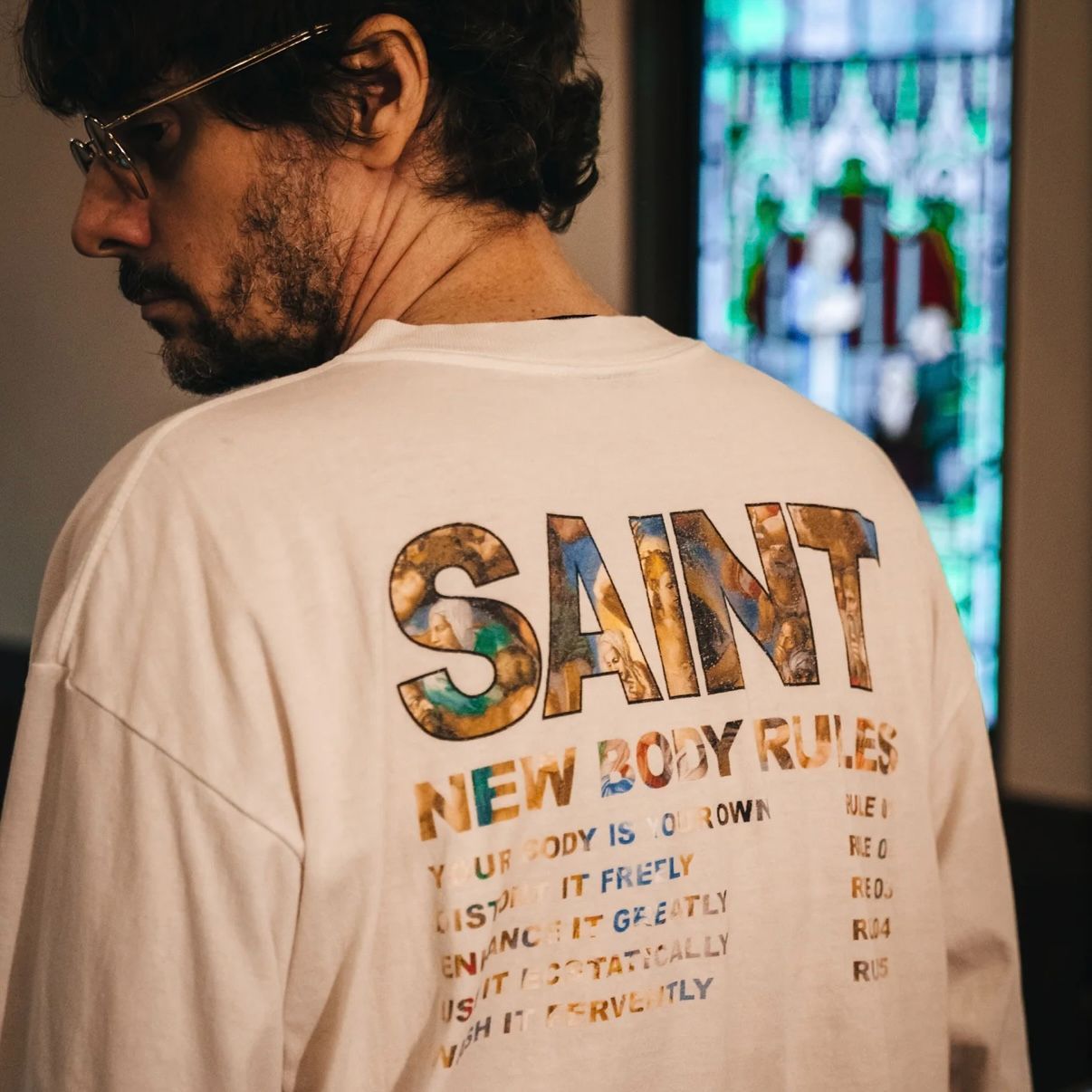 SAINT MXXXXXX ロンT 長袖 羽織り 七分 長袖カットソー 
