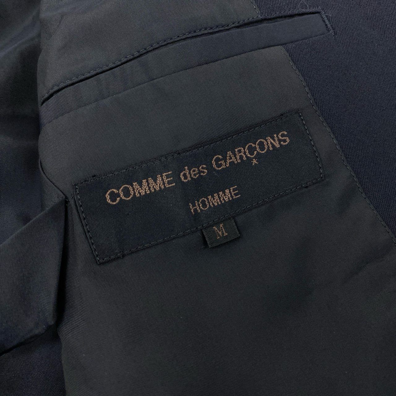 6k1 COMME des GARCONS HOMME コムデギャルソンオム 田中オム セットアップスーツ ダブルブレスト テーラードジャケット 無地 タックパンツ スラックス フォーマル AD1992 M ネイビー ウール100％o07t KANDAIZUMI_COM