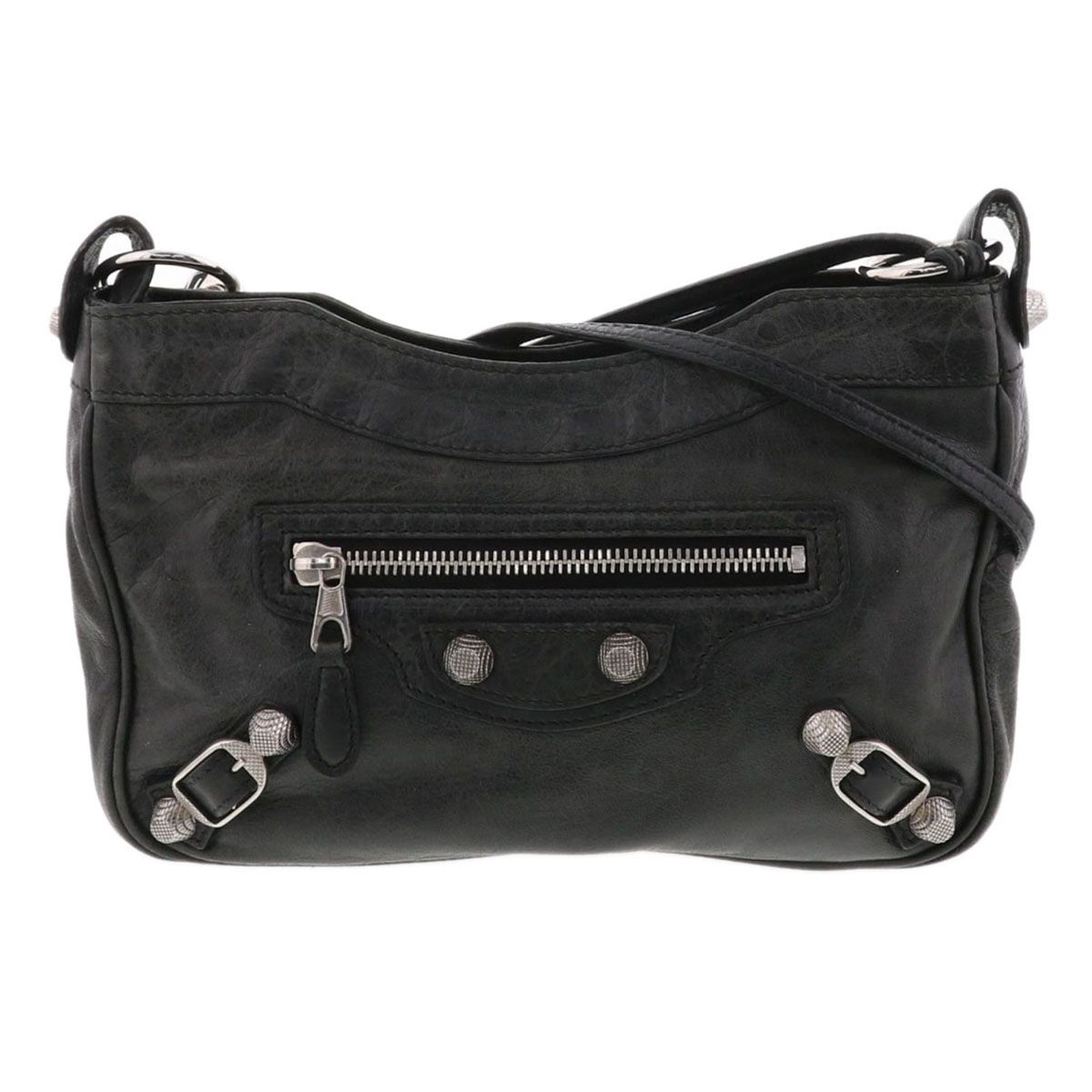 BALENCIAGA バレンシアガ ザ ジャイアント ヒップ ウエストバッグ 237203 レディース レザー ブラック