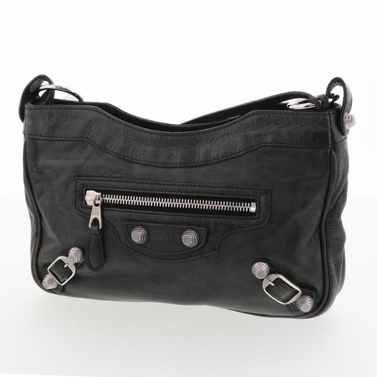 BALENCIAGA バレンシアガ ザ ジャイアント ヒップ ウエストバッグ 237203 レディース レザー ブラック