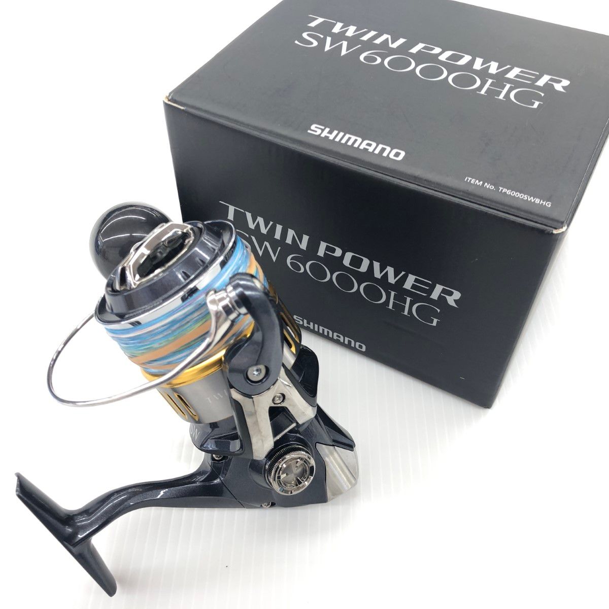 σσ SHIMANO シマノ スピニングリール キズ有 程度B 15ツインパワー SW6000HG 03318 やや傷や汚れあり