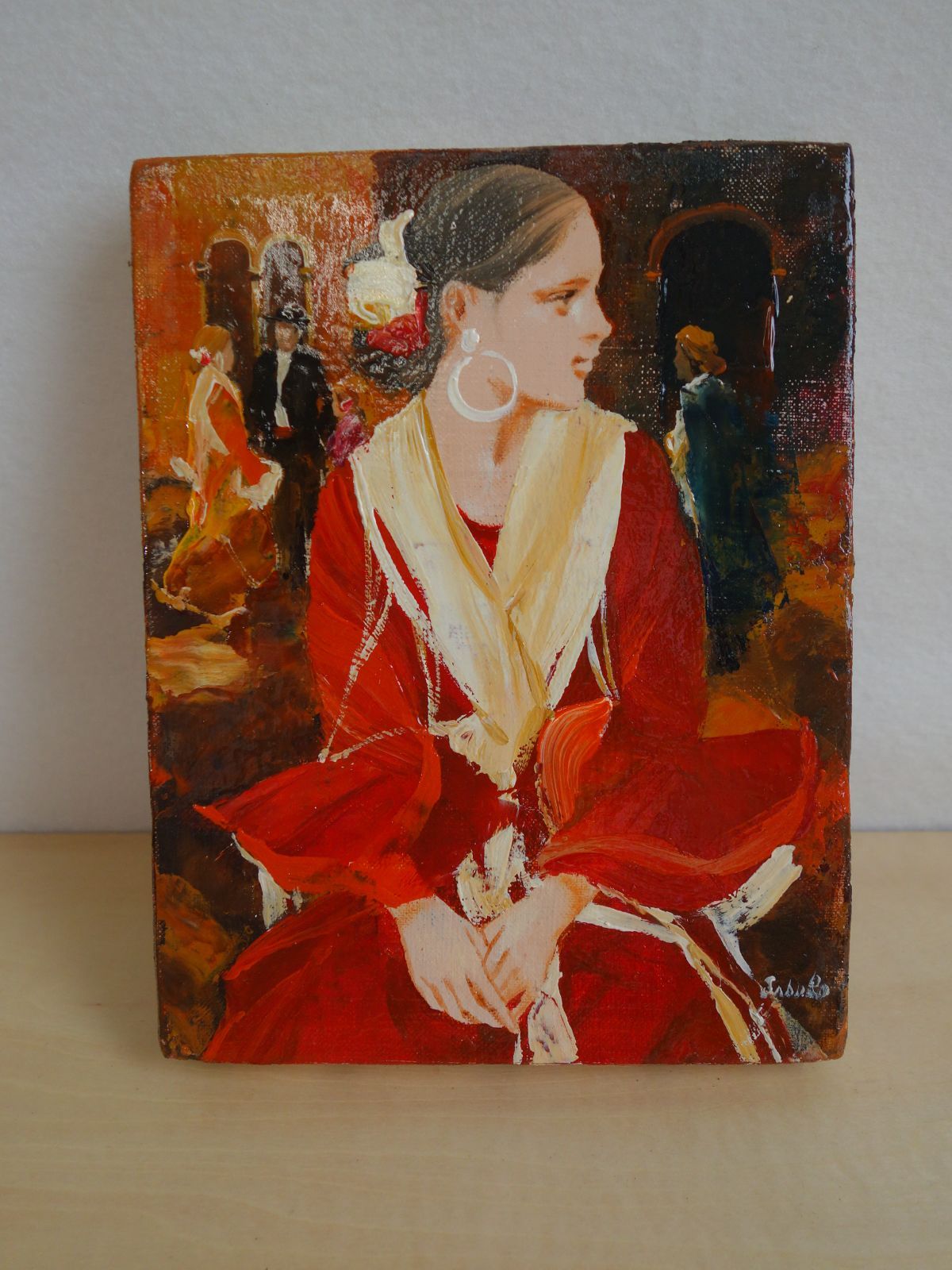 絵画 油彩肉筆画 真作 姫野陸郎『海辺』F3